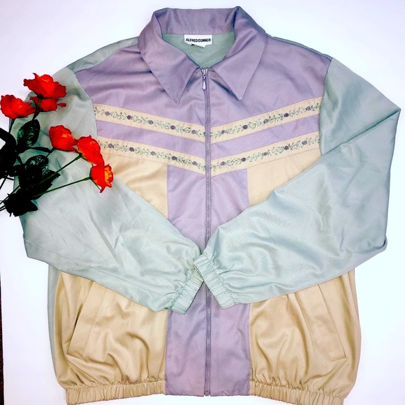 Vintage pastel floral granny core track jacket - Picture 1 of 9